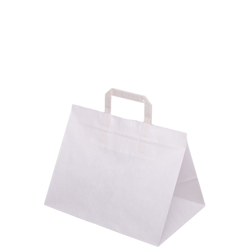 bela papirnata vrečka ravni ročaj 5